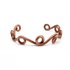 Handmade Copper Twisted Cuff Bracelet (one size)