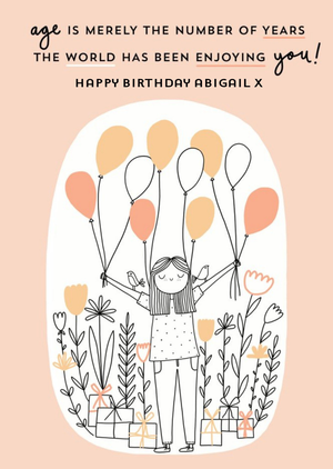 Moonpig Balloon And Presents Birthday Card