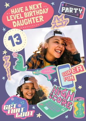 Moonpig Next Level Birthday Daughter 13 Today Photo Upload Birthday Card