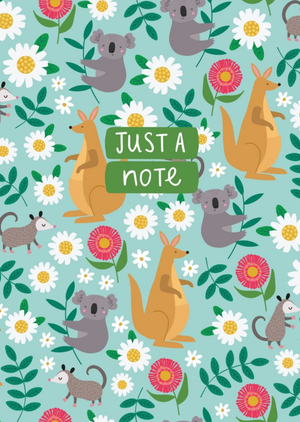 Moonpig Illustrated Native Flowers And Animals Just A Note Card
