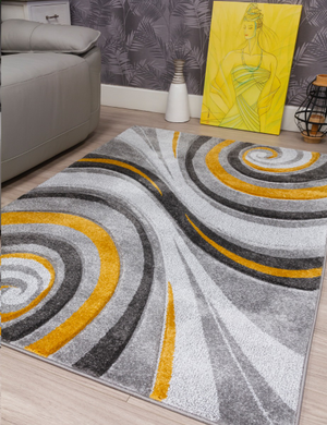 Samba Spirals Ochre Rug