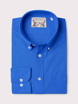 Cobalt Blue Long Sleeve Button Down Oxford Shirt