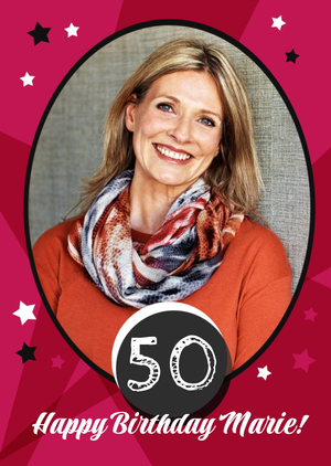 Moonpig Stars And Stripes 50th Birthday Photo Card