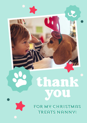 Moonpig Photo Frame With Dog Themed Icons On A Teal Background From The Dog Photo Upload Christmas Card