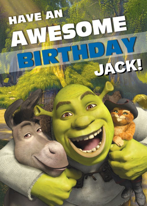 Moonpig Shrek Awesome Birthday Card