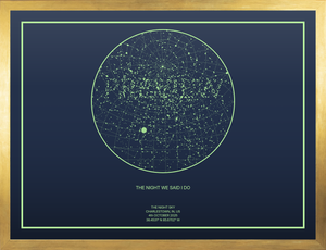 Star Map Glow in the Dark Print