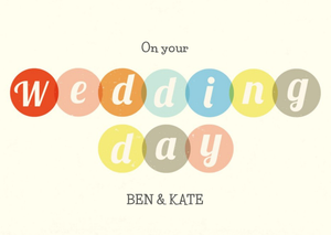 Moonpig Colourful Personalised Wedding Day Card