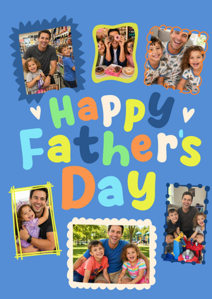 Moonpig Happy Father's Day Collage Photo Upload Card