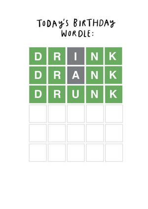 Moonpig Word Game Dunk Funny Card