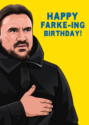 Moonpig Happy Farke-Ing Birthday Cartoon Man Card