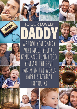 Moonpig Designers Photo Upload To Our Lovely Daddy From The Kids Birthday Card