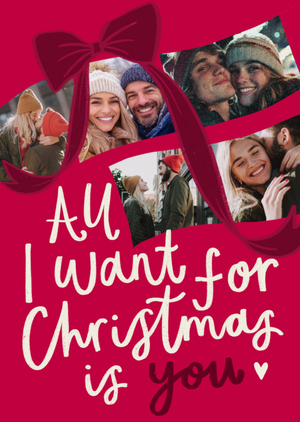 Moonpig All I Want For Christmas Is You Photo Upload Card