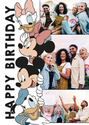 Mickey Mouse Disney Mickey And Friends Happy Birthday Photo Upload Card