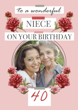 The Natural History Museum Natural History Museum Floral To A Wonderful Niece Photo Upload Birthday Card