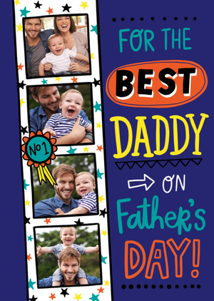 Moonpig Typographic For The Best Daddy On Fathers Day Card