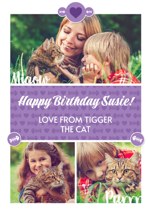 Moonpig Happy Birthday From The Cat Photo Upload Card