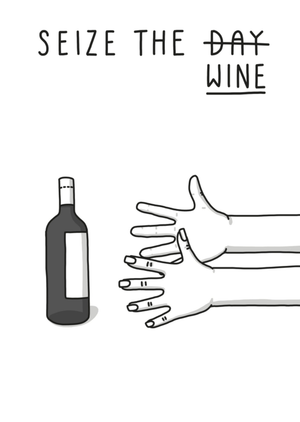 Moonpig Seize The (Day) Wine Card