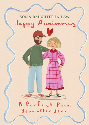 Moonpig A Perfect Pair Year After Year Son & Daughter-In-Law Anniversary Card