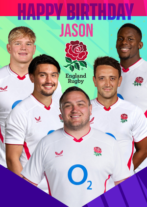 Moonpig England Rugby Team Players Birthday Card