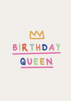 Rumble Cards Minimal Birthday Queen Card