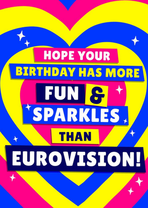 Moonpig More Fun & Sparkles Birthday Card