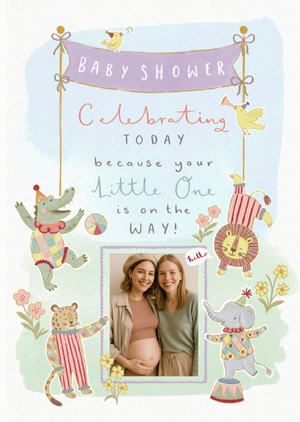 Moonpig Celebrating Your Little One Photo Upload Baby Shower Card