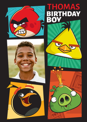 Moonpig Angry Birds Photo Upload Birthday Boy Card