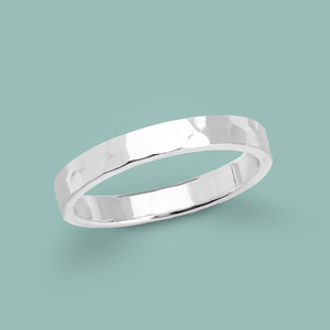 Portrait Series 1 Silver Hammered Texture Ring