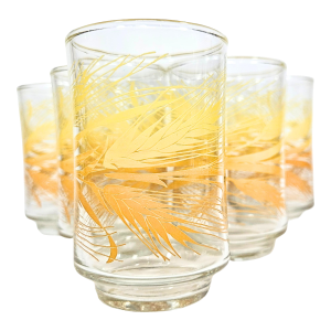 Whimsical Wheat Juice Glasses- Set of Six