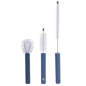 Oceanic 3 Piece Bottle Brush Set | Bottle, Teat & Straw Cleaning Brushes