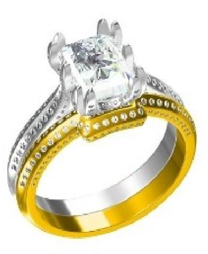 Custom 14k Gold 0.35ct Diamond Band for Ring 018417