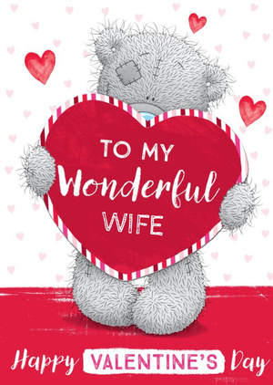 Tatty Teddy Me To You To My Wonderful Wife Happy Valentine's Day Card