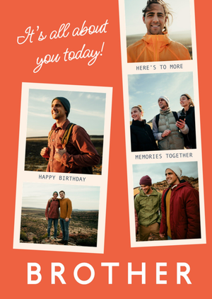 Moonpig It's All About You Today Brother Photo Upload Birthday Card