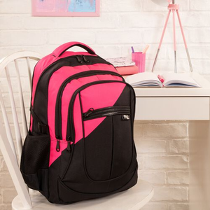 Streetsac Semi Plain Pink School Bag