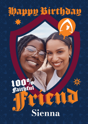 Moonpig The Traitors 100% Faithful Friend Photo Upload Birthday Card