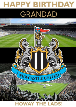 Moonpig Newcastle United - Howay The Lads - Grandad Football Birthday Card