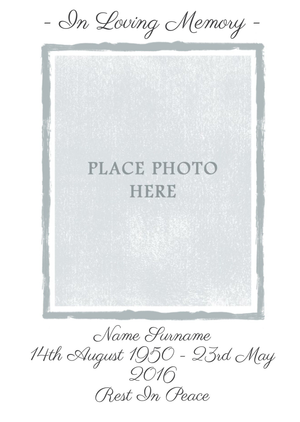 Moonpig Grey And White Personalised Photo Upload With Sympathy Card