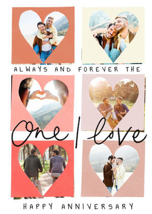 Moonpig Always And Forever One I Love Anniversary Photo Upload Card