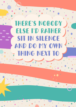 Moonpig Sunshine Lane Sit In Silence And Do My Own Thing Love Card