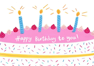 Moonpig Happy Birthday To You Birthday Cake Candles Birthday Card
