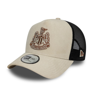 Newcastle United FC Faux Suede Cream 9FORTY E-Frame Trucker Adjustable Cap