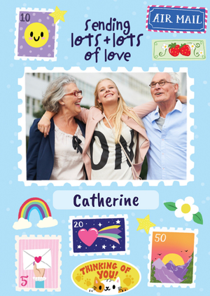 Moonpig Sending Lots Of Love Photo Upload Thinking Of You Card