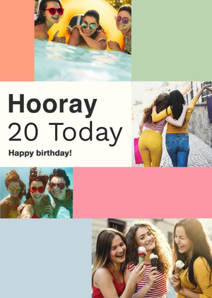 Moonpig Hooray Personalise Age Photo Upload Card