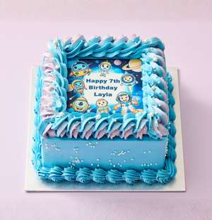 Space Themed Photo Cake