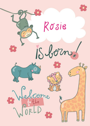 Moonpig Baby Is Born Welcome To The World Card