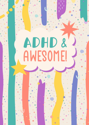 Moonpig Sunshine Lane Adhd And Awesome Colourful Stripes And Confetti Card