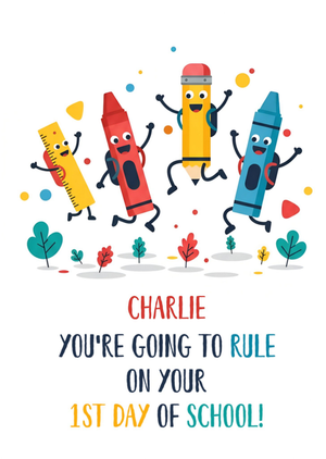 Moonpig Rule On Your 1st Day Of School Card
