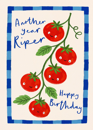 Moonpig Another Year Riper Hand-Drawn Tomato Birthday Card