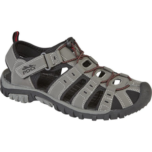 PDQ Mens Toggle & Touch Walking Sandals - 10 UK / Grey/Red