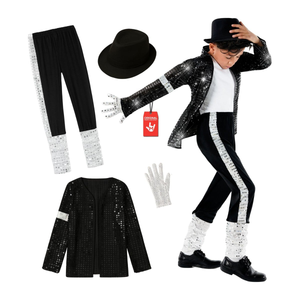 Boys 80s King of Pop Costume - 4-6 yrs